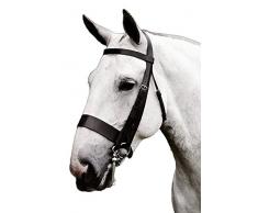 Uni Hunter Noir Bride avec muserolle 5,1 cm et 2,5 cm frontal de qualité premium