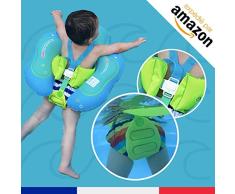 Trendy and Chic Bouée Double Flotteur de Sécurité Piscine Mer Plage - Bouée Gonflable Apprentissage de la Natation avec Harnais pour Bébé et Enfant – Modèle pour Bébé de 10 à 15 kg et 12 à 30 Mois