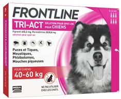 FRONTLINE TRI-ACT Chien - Anti-puces et anti-tiques pour chien - 40-60kg - 6 pipettes