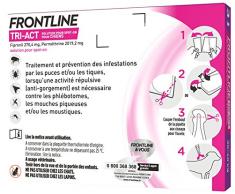 FRONTLINE TRI-ACT Chien - Anti-puces et anti-tiques pour chien - 20-40kg - 3 pipettes
