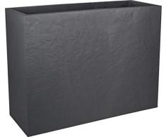 EDA Jardinière Volcania Pot carré, Gris Anthracite