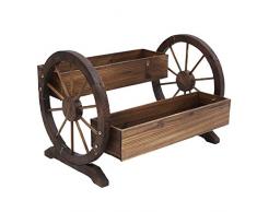 ARTHAO Bac À Fleurs En Bois Massif, Pots De Fleurs Patio Jardin Extérieur Support À Fleurs En Bois Balcon Pot De Fleur Boîte À Fleurs (Color : Solid wood)