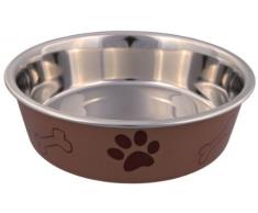 Trixie Ecuelle en Acier Inox Enduit Plastique Externe 1,4 l / 21 cm- Mention Aléatoire