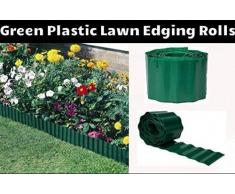 Garden Mile 15cm x 30m Vert Gazon Bordure,bordure Bordure Pour Pelouses,Bordures,Parterres De Fleurs un Stones.Protect Votre Pelouse de érosion Avec Ce Solide Et Durable Plastique gazon