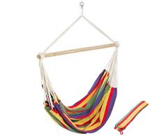 tectake XXL Chaise hamac de Jardin Double - LXL: 185 x 125 cm - Charge Maxi: 150 kg - INCL. Sac de Transport - Multicolore -