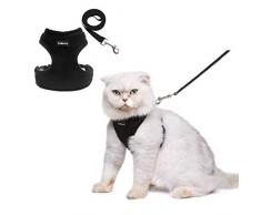Scenereal Co. Lot de harnais réglable avec laisse, empêchant au chat de s’échapper - Pour chat, chaton, chiot, chiens de petite taille