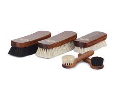 Langer & Messmer kit de cirage et polissage chaussures avec 5 brosses en crin de cheval et poil de chèvre