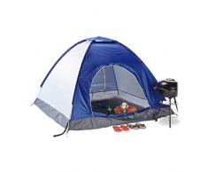 Relaxdays camping Pop-up 3 personnes hydrofuge tente randonnée festival plein-air HxlxP: 135x200x200 cm, bleu Adulte unisexe, taille unique