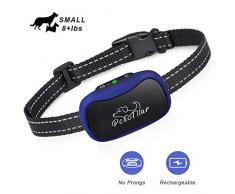Collier Anti Aboiement Chien Rechargeable Collier de Dressage pour Chien Automatique Bip Vibration Ajustable pour Petits Chiens, Moyens et Grands Chiens