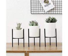 Tutoy Plante en Métal Stand Fleur Pot Étagères Rack Porte Aron Cadre Vase en Céramique - #1