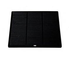 CLP Plaque de Cuisson Barbecue en Fonte pour Le Grille Électrique, à Gaz ou à Charbon - Plaque réversible: Une Face Lisse et Une Rainurée - Plaque de Grille Noire en Différentes Tailles 48,5 x 40 cm