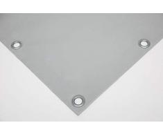 Bâche de camion/bâche en PVC 680-700 g/m² avec œillets (ronds) et saum - blanc, bleu, jaune, gris, vert - bâche de protection de carport, camping, bois, bateau, argent