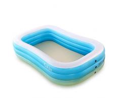 Sable Piscine Gonflable Rectangulaire pour Famille, Piscinette pour Jardin et Extérieur (2.41 x 1.42 x 55.8cm)