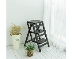 Marchepied Pour Adultes En Bois Massif Pliant Ménages Échelle Jardinière Étagère Multifonctions Intérieur / H3 / H3