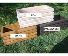 D2 Jardinière en bois de grande qualité pour jardin et terrasse Déjà montée Palissandre 80 cm