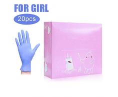 20pcs / Ensemble Jetable Nitrile Enfants BébéÉtudiants Jardin DEnfants Gants Graffiti Peinture Pince Boue Protection 3-12 Ans Garçons Filles