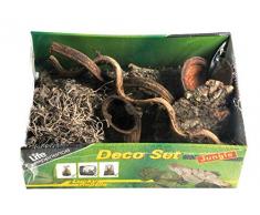 LUCKY REPTILE Life Experience Ensemble de Décoration de Terrarium Plastique Jungle