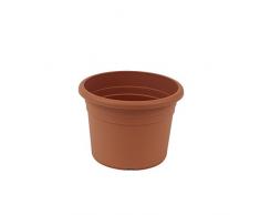 greemotion Pot de fleurs rond en plastique Ø 18cm 1,5L - Pot pour plantes extérieures et intérieures - Pot de jardin couleur terre cuite