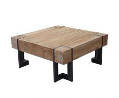Table Basse de Salon HWC-A15, Table dappoint, jardinière, Bois Massif de Sapin Rustique ~ 70x70cm