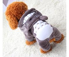 Xiaoyu chiot chien vetements de compagnie sweat chemise chaude manteau dautomne manteau dautomne chien habillement de mode jumpsuit, gris, L