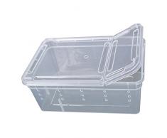 Jiacheng29 Plastique Transparente des Amphibiens Insectes Reptile élevage Boîte de Transport dalimentation pour Portables