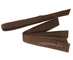 Thor Equine - Ensemble sangle off billet et fixation pour sangle de selle (Tie Strap) - nylon - marron