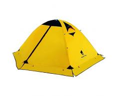 Geertop Tente de Camping pour 2 Personnes 4 Saisons Double Couche imperméable pour la Chasse, la randonnée, lescalade, Les Voyages – Installation Facile (Yellow)