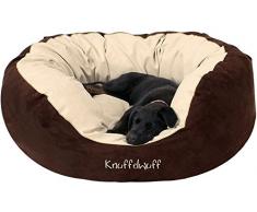 Knuffelwuff panier chien, lit pour chien, coussin, corbeille pour chien Dooly, douillet, marron-beige L 80 x 75cm