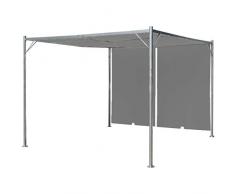 vidaXL Pergola Jardin Toit Rétractable 300x300x22 cm Anthracite Patio Terrasse