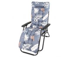 willkey Coussin transat Bain de Soleil pour Chaise Longue 170 cm，Matelas pour Chaise Longue Haut Pliante avec Capuchon antidérapant,Épais 7cm (Gris)