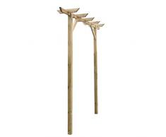 vidaXL Bois Pergola de Jardin 200x40x205 cm Rosiers Plantes Grimpantes Voute