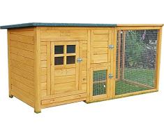 FeelGoodUK Grand Poulailler Volailles Et Courir - CH14 Natural