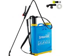 tectake Pulvérisateur de Jardin à Pression Pulvérisateur à Dos 16 litres en Plastique