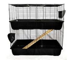 Easipet Un enclos/Cage pour Lapin (intérieure) Disponible en Bleu, Rose, et Noir (Noir)