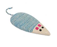 Navaris Griffoir pour Chat - Planche Grattoir en Forme de Souris pour Chats - Jouet Planche à Gratter pour Chat - Protection Canapé Meuble Sol Mur