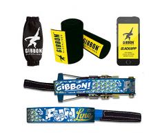 Gibbon Slacklines Fun Line Kit de Slackline Bleu M