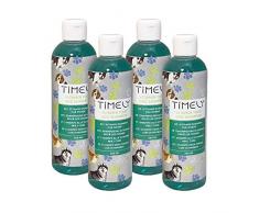 Timely - Shampooing pour chien aux vitamines, réparation intense pour pelage abîmé, (Lot de 4 x 250 ml)