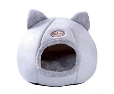 Bumen Chat Panier Oreille de Chat Corbeilles Hiver Chaud Coussin Couvertures Matelas pour Chat