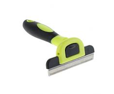 perfeclan Brosse Chien Toilettage Chat Etrille de Animal Domestique,Brosse Anti-Poils pour Vêtement - Jaune-l
