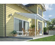 Chalet et jardin - 12PERGOLA - Toit Couv Terrasse - Aurore Aluminium - 3 X 3.05 M - Blanc