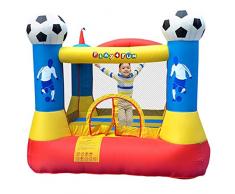 PLAY4FUN Château Gonflable pour Enfants 2,25m : Aire de Jeux Gonflable rebondissante - Souffleur et Sac de Rangement Inclus - L225 x P220 x H195 cm - Football Aréna Castle