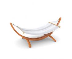 Ampel 24 - Support de Hamac en Bois Ile Maurice 310 cm/Hamac 200 x 120 cm/Bois de mélèze/Charge jusquà 150 kg/avec système de sécurité inclu