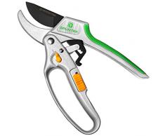 GRÜNTEK Sécateur de Jardin à Crémaillère Coupe Branches Ø 2.5 cm avec sélecteur Cliquet pour Coupe Fluide ou à étapes