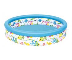 Bestway 51009 Piscine gonflable ronde Ocean Life 3 boudins 122 x 25 cm