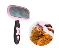 Makerfire Brosse pour Chiens et Chats Toilettage Peigne pour Chien et Chat avec Poils Longs et Courts-Rose