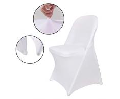Trimming Shop Housse de chaise pliante extensible amovible lavable en tissu de protection pour mariage, banquets, cérémonie, hôtel, salle à manger, fête, décoration