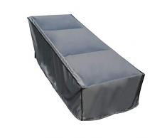 SORARA Housse de Protection imperméable pour Chaise Bain de Soleil | Gris | 213 x 86 x 86/43 cm