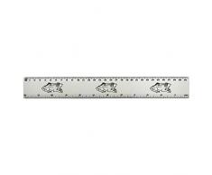Azeeda 'Frog d'Étang' 30cm (12") Règle en Plastique Blanc (RL00018852)