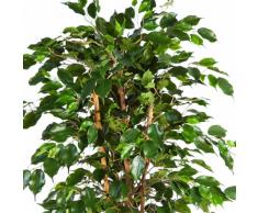 Ficus Exotica artificiel en pot, 495 feuilles, vert, 120 cm - ficus synthétique / arbuste artificiel - artplants