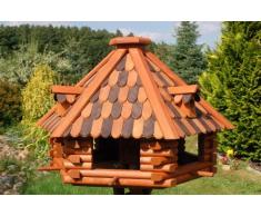 Deko-Shop-Hannusch Nichoir à oiseaux en bois massif enduit Taille XXL